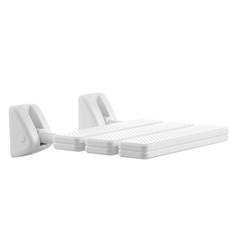 Uimoso Foldable Shower Seat Wall Mounted Folding PP Shower Bench 220LBS Loading