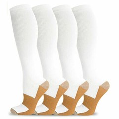 3 Pairs Copper Compression Socks 10-20mmHg Moisture Wicking Support Stocking XXL
