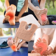 60 Pieces U Shaped Felt Callus Pads Metatarsal 0.2″ X 1.97″ X 1.97″, Brown