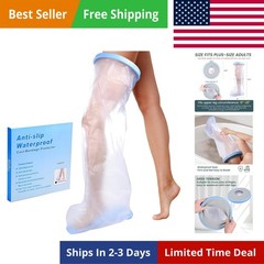 Shower Watertight Foot Protector,Extra Wide Full Leg Cast Cover, Adult Leg Ca…