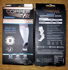 COPPER FIT ENERGY COMPRESSION SOCKS 2 Pairs New, Never Used