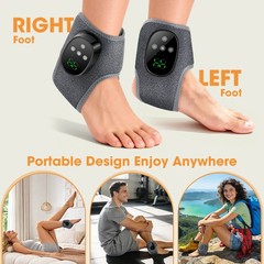 Electric 4 Modes Heated & 4 Vibration Foot Ankle Massager Pain Relief 1800mAh