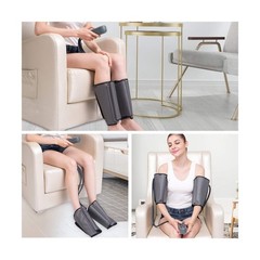 QUINEAR Air Compression Leg Massager for Circulation & Pain Relief, Calf Mass…