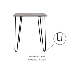 Modern End Table Hairpin Legs – Industrial-Style Woodgrain Finish And Steel