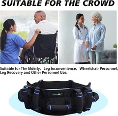 Gait Belts Transfer Belt for Seniors with 7 Handles, Gate Belt for Elderly Lift
