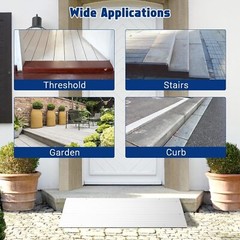 GRAVEE Adjustable Aluminum Threshold Ramp 1/2/3/4/5″ Rise Door Ramp