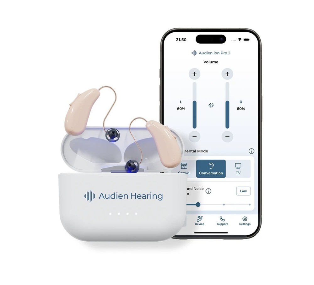 Audien ION Pro 2 OTC BTE Bluetooth No Prescription Hearing Aid Certified Refurb