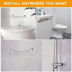 2 Pack Shower Grab Bar with Knurled Anti-Slip Grip 18 Inch ADA Compliant 500l…