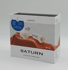 LINNER Saturn In-the-Ear OTC Hearing Aids Beige Model F910A New Open Box