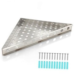 Floating Corner Shower Bench Kit, 17″ x 17″ x 24″ Wall Mounted Shower Seat