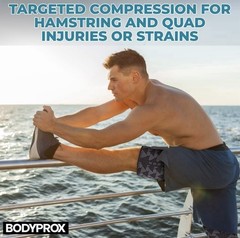 BODYPROX Thigh Compression Sleeve(1 Pair), Hamstring Compression Sleeve