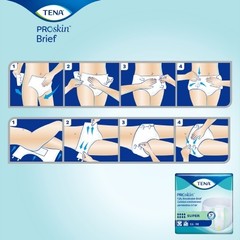 Unisex Adult Incontinence Brief TENA ProSkin™ Super Medium Disposable Heavy Abso