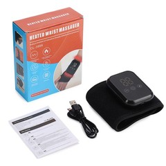 Hand Wrist Heated Massager Carpal Tunnel Arthritis Pain Relief 3 Vibration Modes