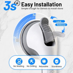 2 Pack Grab Bars for Shower Handle, Elderly Assistance Products, Seniors Removab
