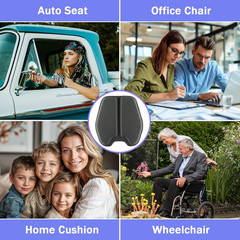 Soft Thin Gel Seat Cushion 1 for Car Office Wheelchair Tailbone Sciatica Relief