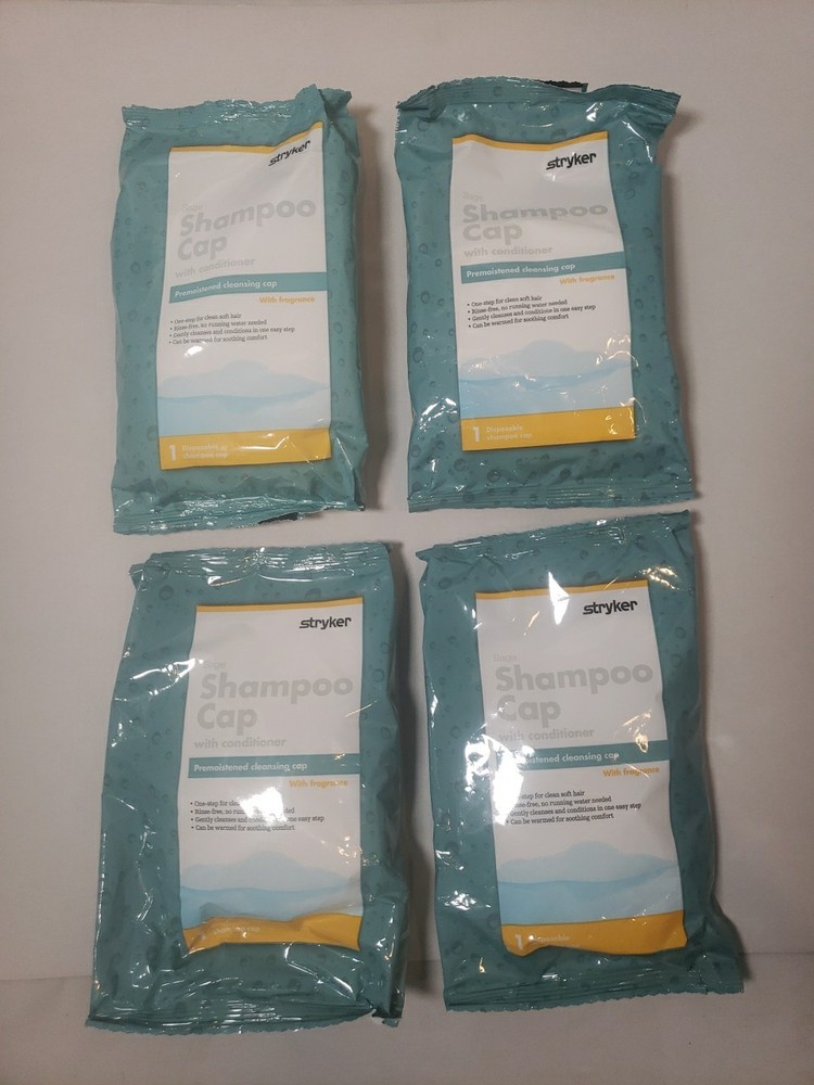 Stryker Sage Shampoo Cap 7909 with Conditioner Rinse Free Disposable Camping