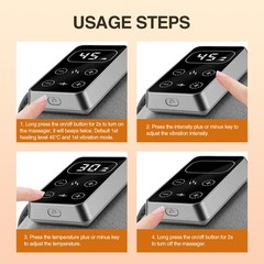 Cordless Knee Massager for Pain Relief with 3 Vibration Modes, 5 Heating Levels
