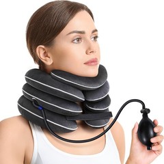 AUVON Inflatable Neck Stretcher for Cervical Traction, Cervical Stretcher with 3