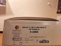 Corflex Cooltex 13″ Anterior Closure Knee Wrap OP Pop wHinge. XL