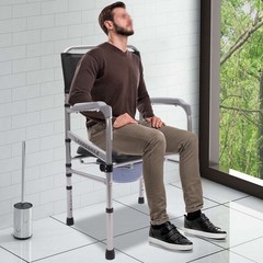 Waterproof Folding Shower Chair Commode Toilet Safety Chair Bathroom Seat Safty