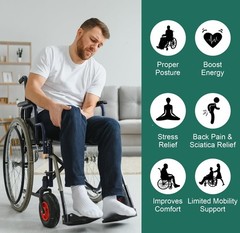 Inflatable Air Seat Cushion, Adjustable Pressure Sore Relief Cushions with Pu…