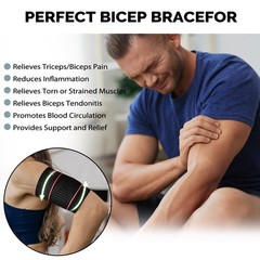 Bicep Tendonitis Compression Sleeve for Pain Relief & Muscle Recovery – Medium P