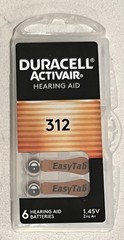Duracell Activair Hearing Aid Batteries 312 Brown 10 Pack 60 Total Exp 11/28 NEW