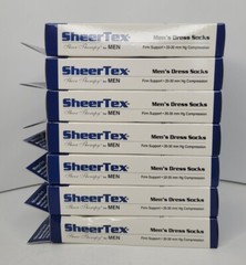 Men’s Compression Dress Socks Small Black, Firm Support 20-30mm Hg Lot Of 7