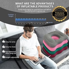 Inflatable Donut Seat Cushion for Tailbone Pain Relief – Coccyx Pillow for Offic