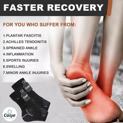 Ankle Brace Support Compression Sleeve Plantar Fasciitis Pain Relief Foot Wrap