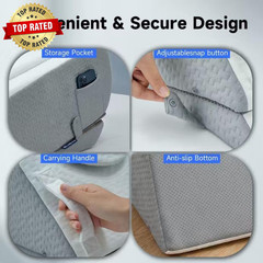 Leg Elevation Pillow for after Surgery, Adjustable 4 Heights & 2 Slopes, Knee Re