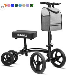 COSYWILL Steerable Knee Scooter Walker HCT 9150 Foldable Black 1927V
