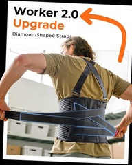Ultra Breathable Work Back Brace for Men & Women Upgraded MedicalGrade Lower