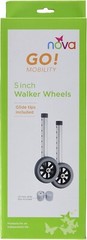 NOVA Medical Products 410si Walker Wheels for 4070/4090 Silver/Black 5 Inch