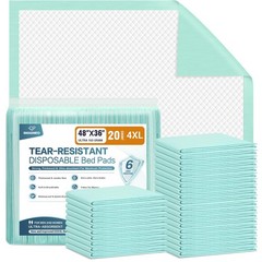 Tear-Resistant Chucks Pads Disposable 48″ x 36″ 20 Count Underpads Ex