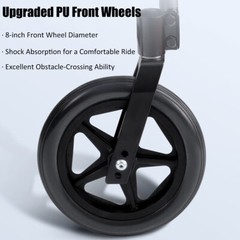Yuwell H065C Lightweight Manual Wheelchair for Adults Foldable Transportation