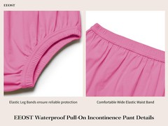 Adult Diaper Cover for Incontinence Noiseless Leak-Protection Underwear Plast…