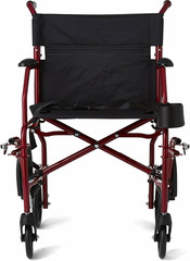 Ultra Lightweight Transport Wheelchair for Adults, Foldable, 19-Inch Seat Width,