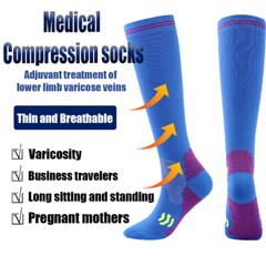 Professional Running Basketball Elastic Marathon Medical Long Compression Socks