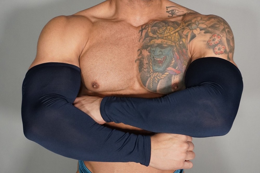 ADULT COMPRESSION DARK BLUE ARMBANDS LARGE