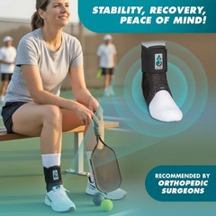 ASO Ankle Stabilizer (Medium, Black) – Ankle Brace for Sprained Ankle and Per…