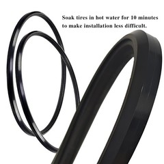 Wheelchair Rear Wheel Replacement Tire, 24 „X 1“ Universal 24×1.00R6, Black