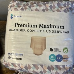 Because Premium Maximum Bladder Control Underwear 40 total Size XXL Beige unisex