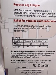 +MD plusMD Fashion Compression Socks Women Medium Microfiber Blue Knee Socks