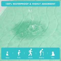Washable Underpads 36″ x 38″ 4 Pack – Heavy Absorbency Reusable Bedwetting In…