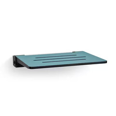 Seachrome 18 In. Silhouette Slimline Folding Wall Mount Shower Bench Seat, Sea C