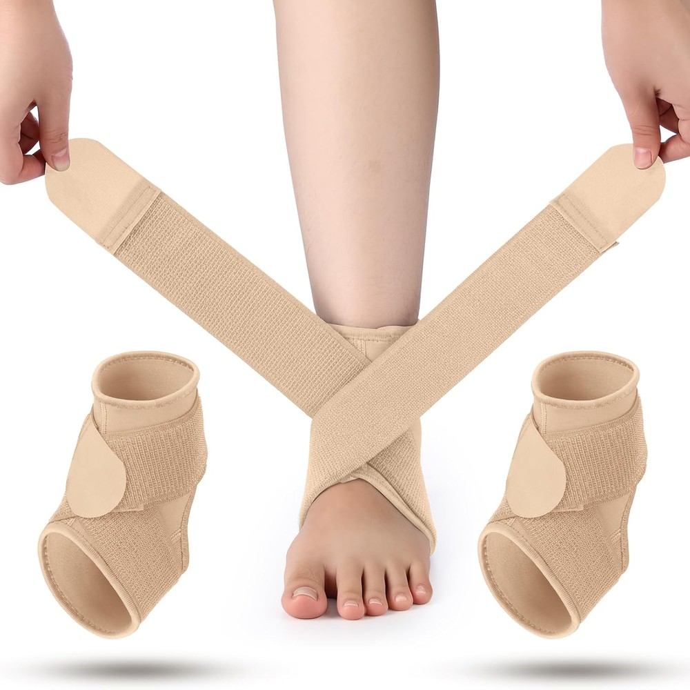 2 Pcs Ankle Brace Kid Ankle Support Youth Neoprene Lace up Compression Sleeve
