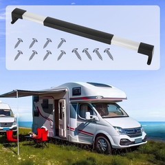 SVNR RV Screen Door Handle Grab Bar, Adjustable from 1 PC, Black and Silver