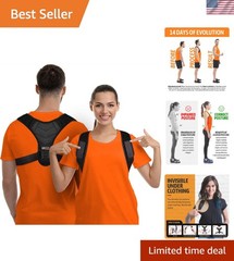 Comfortable Posture Corrector for Men & Women – Adjustable Upper Back Brace