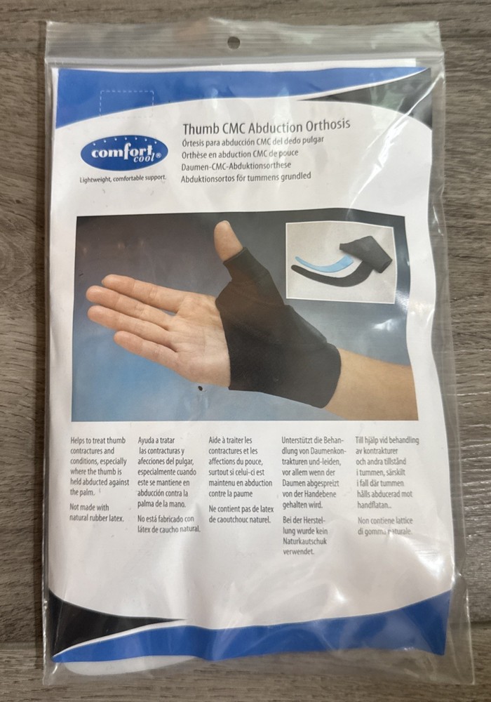 Comfort Cool Thumb CMC Abduction Left Small 79494 Splint Brace Black NEW